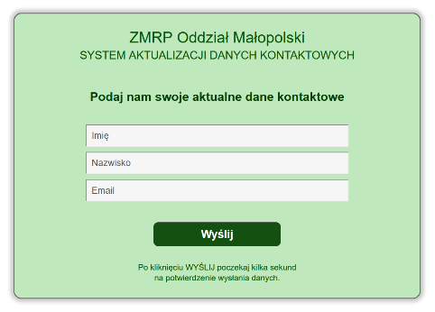 Aktualizacja danych kontaktowych